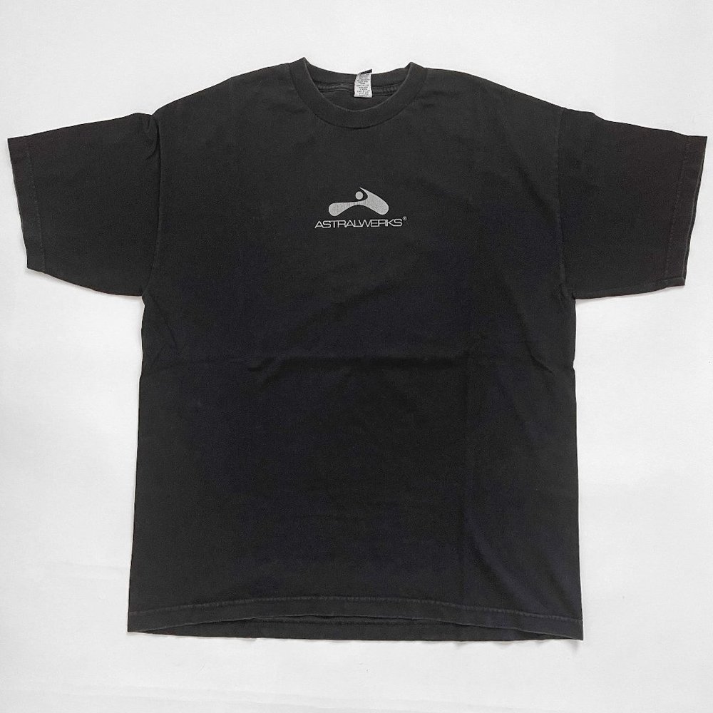 Astralwerks Logo Y2K NYC Electronic Dance Music Record label T Shirt Size XL